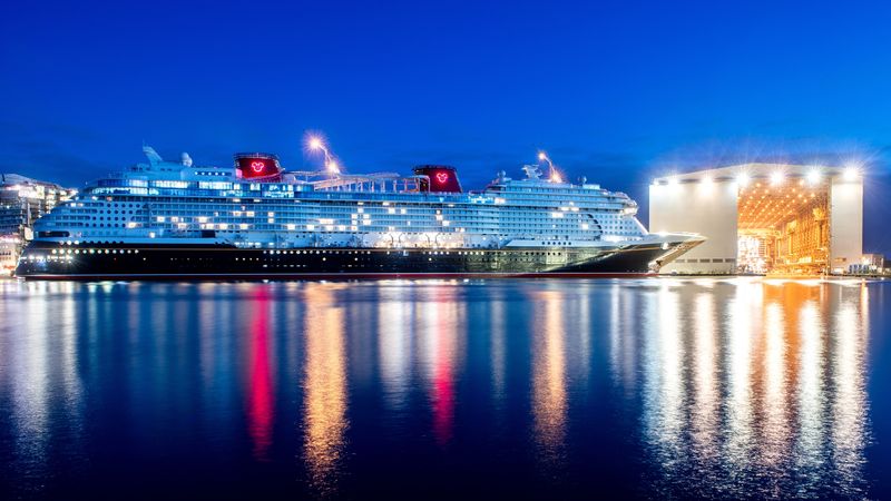 Meyer-Kreuzfahrtschiff Disney Wish in Richtung Nordsee