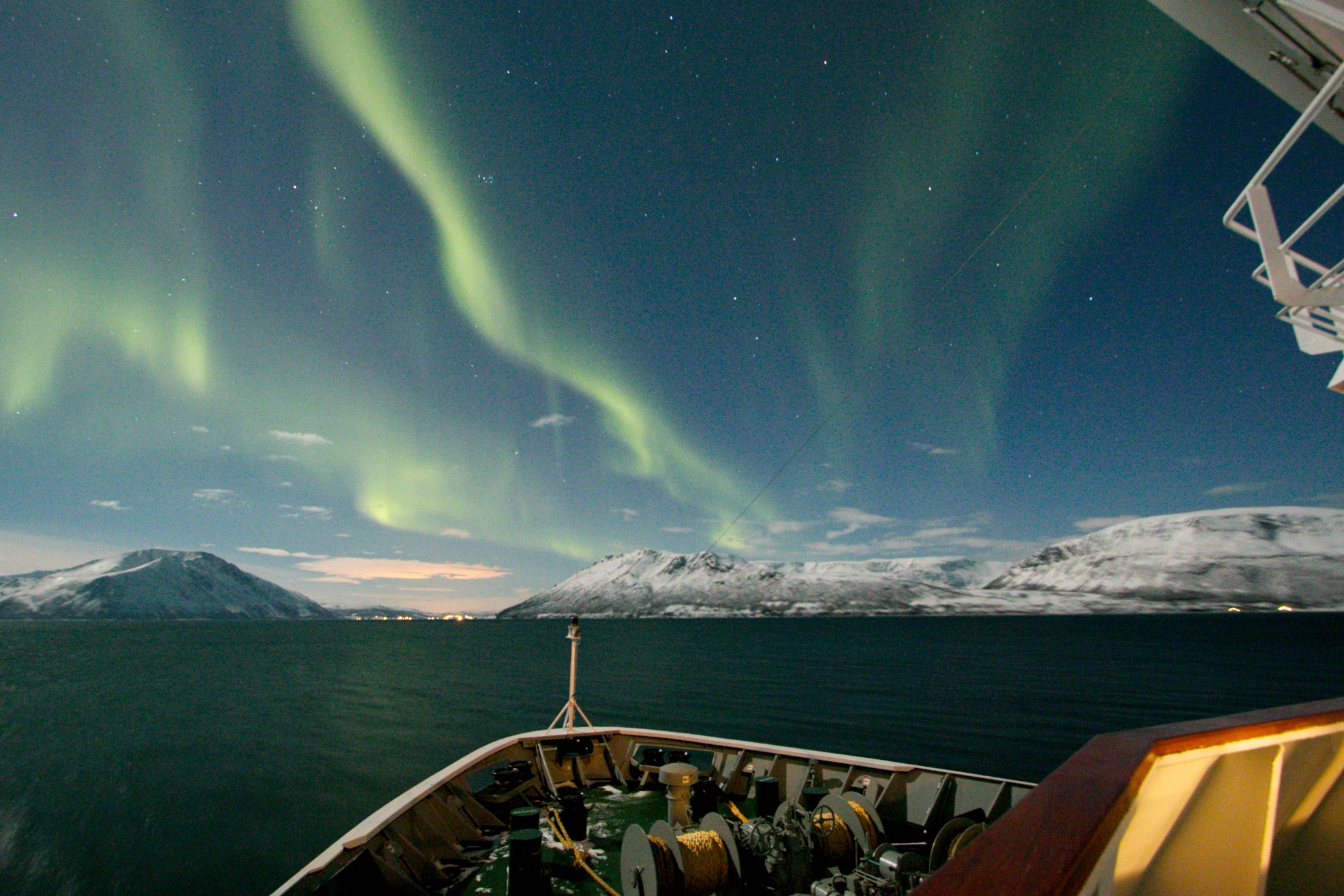 Nordlicht-Versprechen von Hurtigruten Norwegen