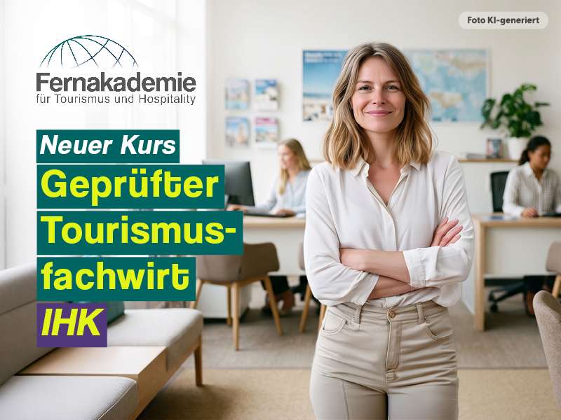 Fernakademie für Tourismus und Hospitality startet Fernkurs zum Geprüften Tourismusfachwirt (IHK) – staatlich anerkannter Abschluss auf Bachelor-Niveau
